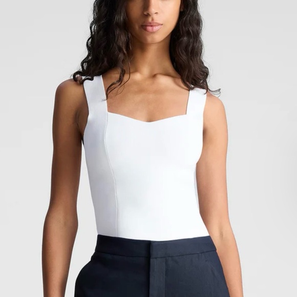 A.L.C. Jordana Compact Knit Top in White Size Small - Picture 1 of 12